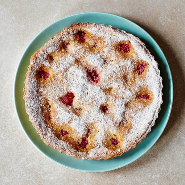 Raspberry Genoise tart