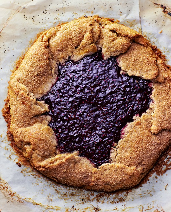Raspberry-hazelnut galette