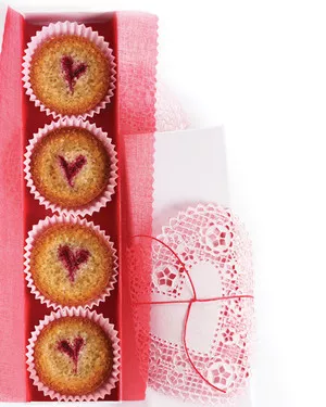 Raspberry honey financiers