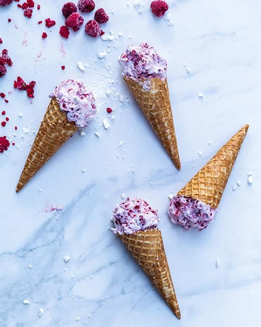 Raspberry ice cream