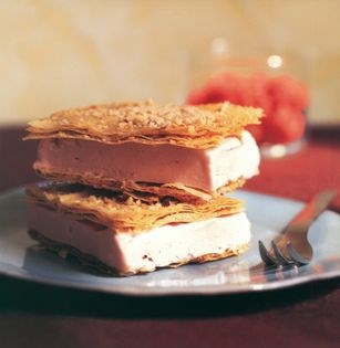 Raspberry ice cream sandwiches