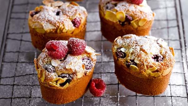 Raspberry, lemon, and almond friands