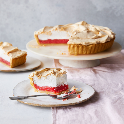 Raspberry lemon meringue pie