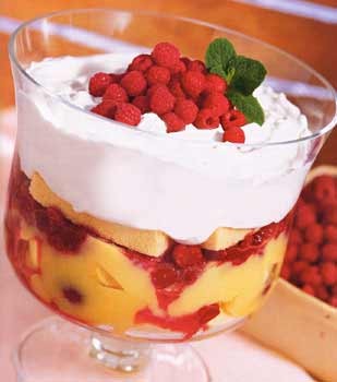 Raspberry-lemon trifle