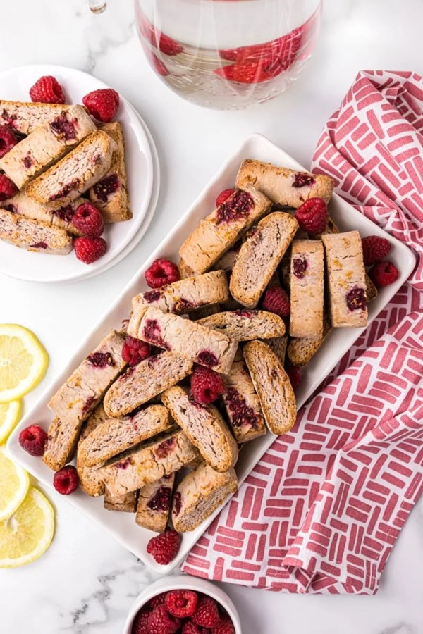 Raspberry lemonade biscotti