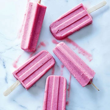 Raspberry lemonade yogurt pops