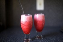 Raspberry limeade slushies
