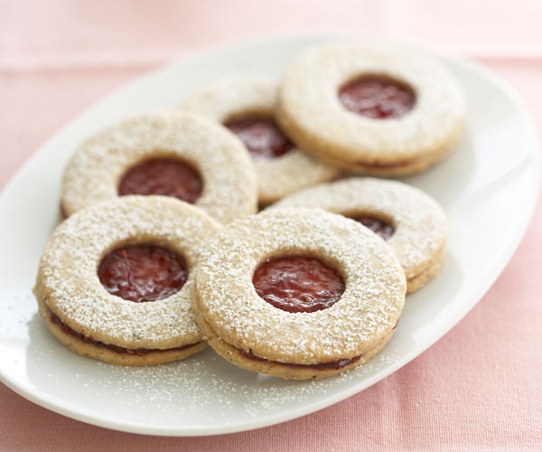 Raspberry linzer cookies