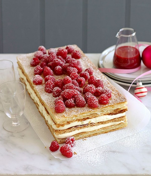 raspberry millefeuille