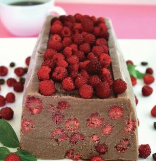 Raspberry mocha semifreddo