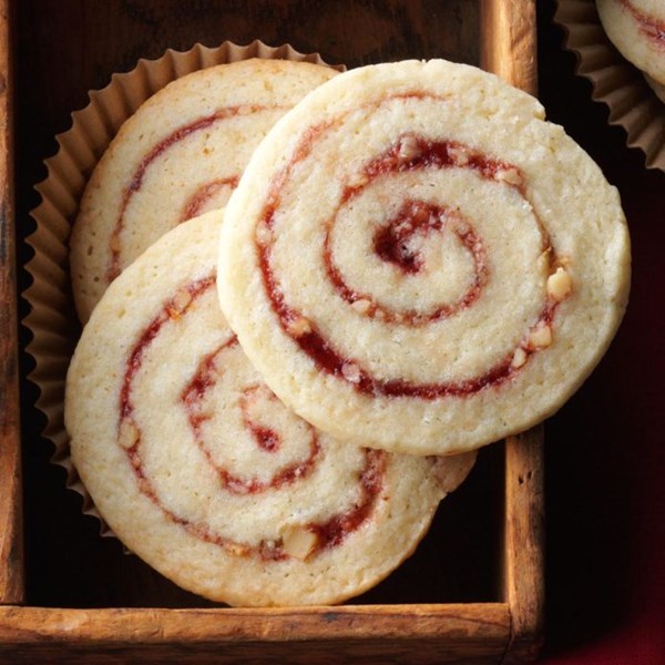 Raspberry nut pinwheels