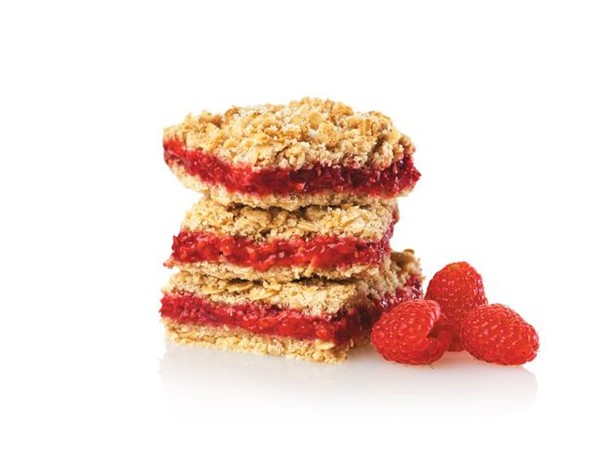 Raspberry oatmeal bars with Truvia Baking Blend