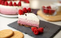 Raspberry ombre cheesecake