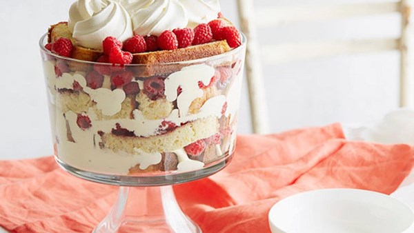 Raspberry orange trifle