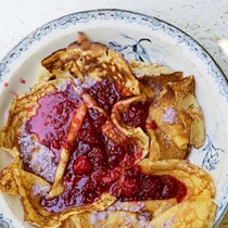 Raspberry pancakes