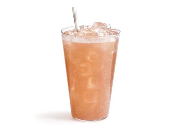 Raspberry-peach soda