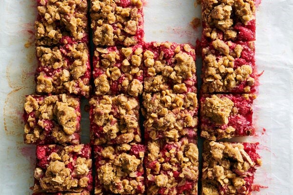 Raspberry pie crunch bars