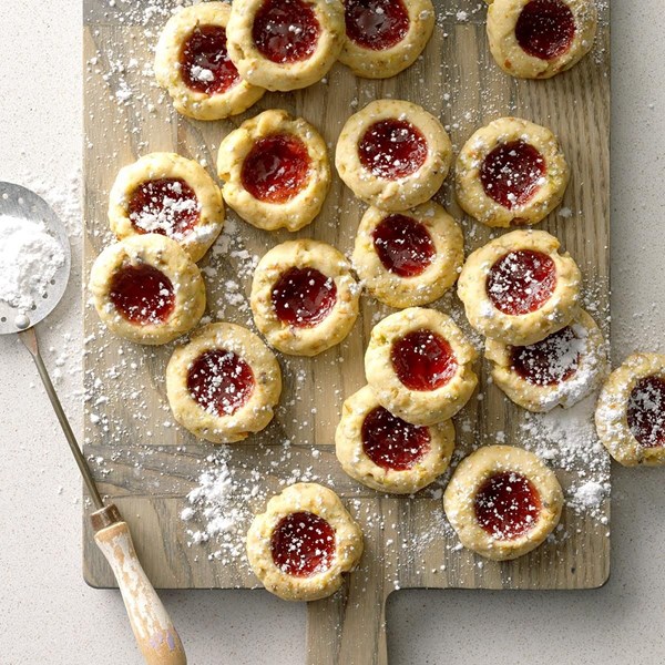 Raspberry pistachio thumbprints