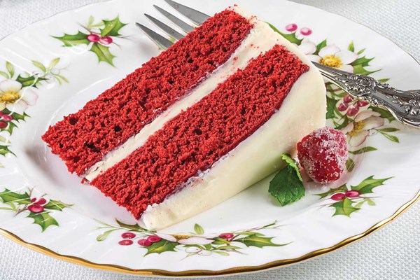 Raspberry red velvet cake