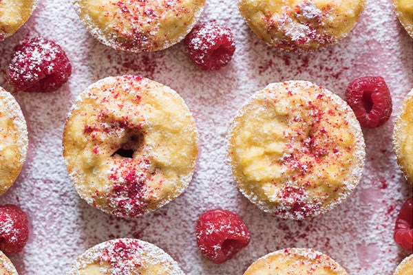 Raspberry ricotta tarts