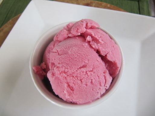 Raspberry riesling sherbet