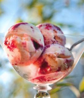Raspberry ripple ice-cream