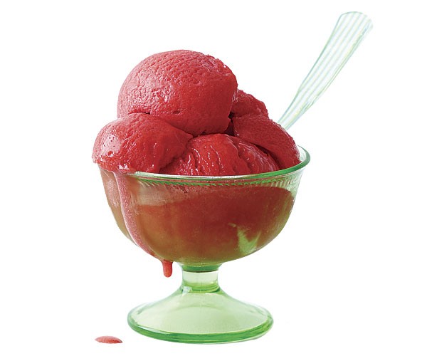 Raspberry-rosemary sorbet