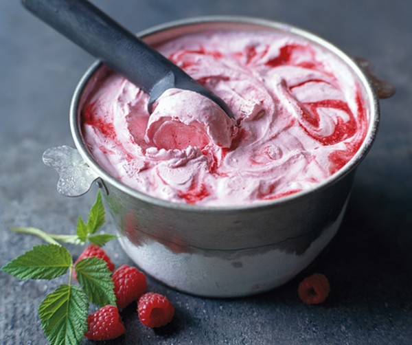 Raspberry semifreddo
