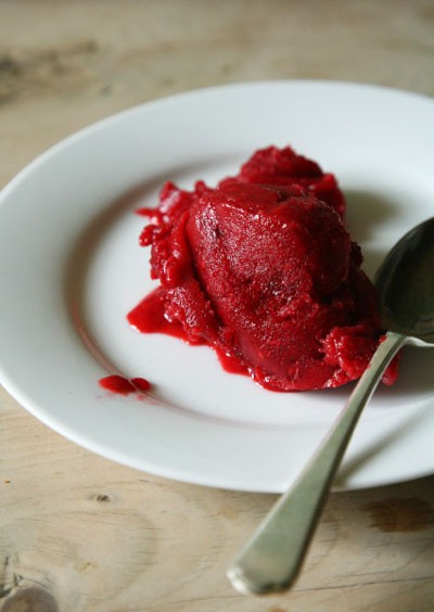Raspberry sorbet