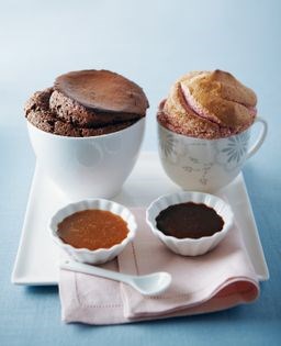 Raspberry soufflés