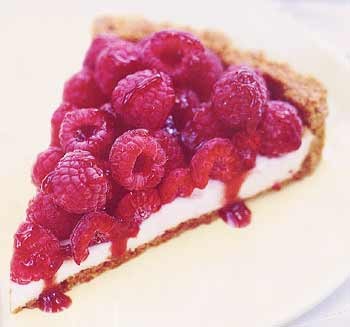Raspberry sour cream tart