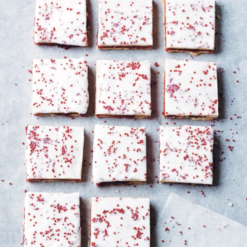 Raspberry squares (Hindbærsnitter)