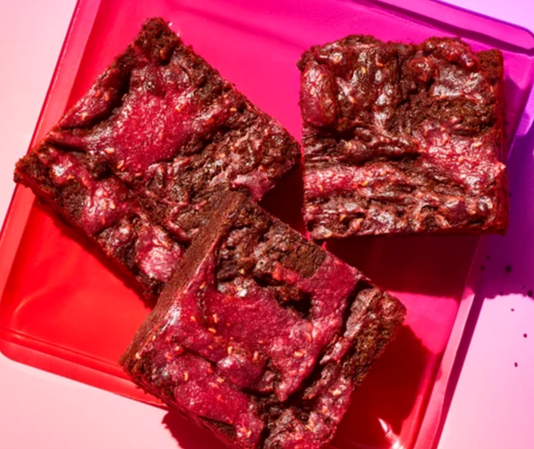 Raspberry swirl brownies