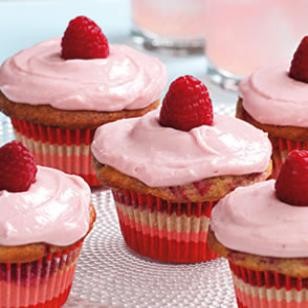 Raspberry-swirl cupcakes