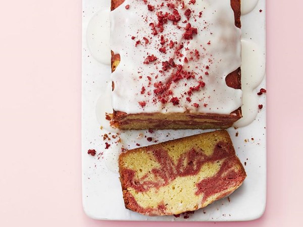 Raspberry-swirl pound cake 