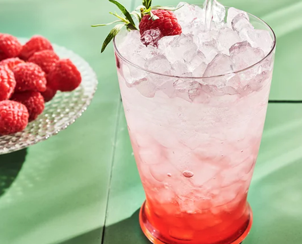 Raspberry tarragon shrub
