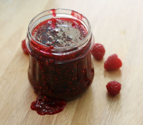 Raspberry Thai basil jam