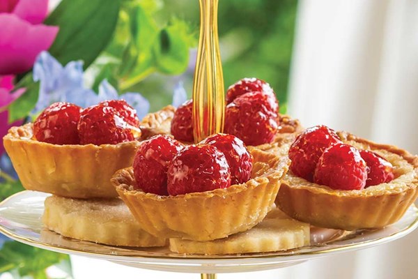 Raspberry-topped frangipane tartlets