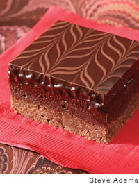 Raspberry-truffle brownie bars