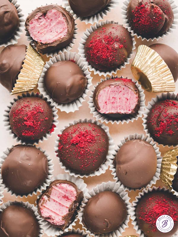 Raspberry truffles