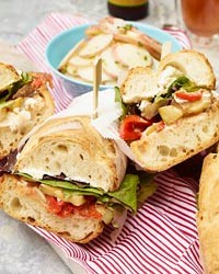 Ratatouille and goat cheese subs