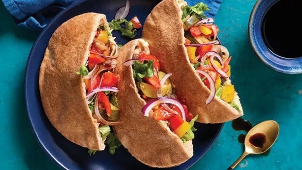 Ratatouille stuffed pita