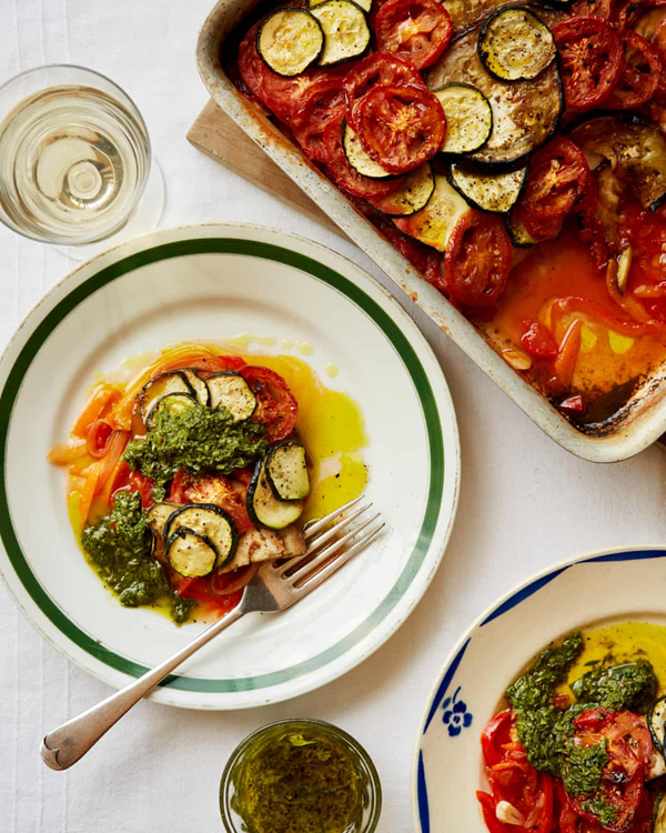 Ratatouille with sauce pistou