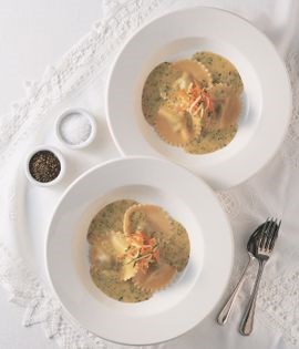 Ravioles d'escargots au beurre d'herbes