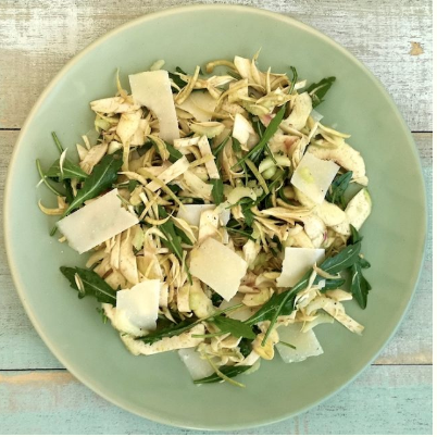 Raw artichoke salad