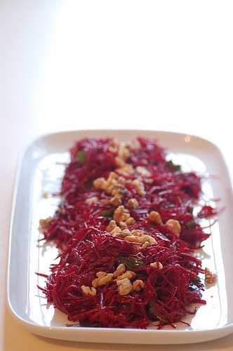Raw beet salad