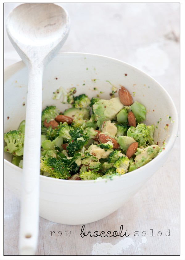 Raw broccoli salad