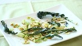 Raw broccoli stalk salad