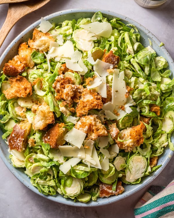 Raw Brussels sprouts salad