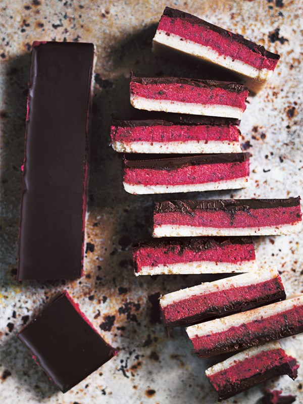 Raw cherry ripe bars